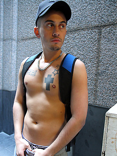 Stripping Naked in the City with French Stud Mickael David