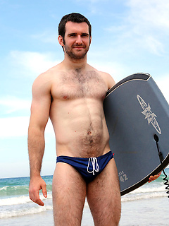 Hot australian hunk Josh on a beach