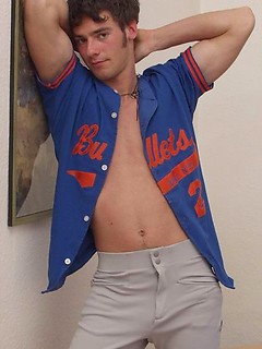 Teen baseball player naked