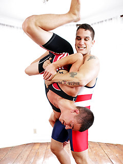 Wrestlers Pierre and Brian Ty enjoy grappling, but enjoy sucking and fucking each other more