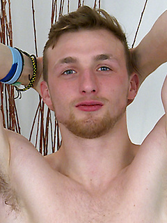 Hunky Straight Personal Trainer Sam Shows Off His Uncut Cock and Hole